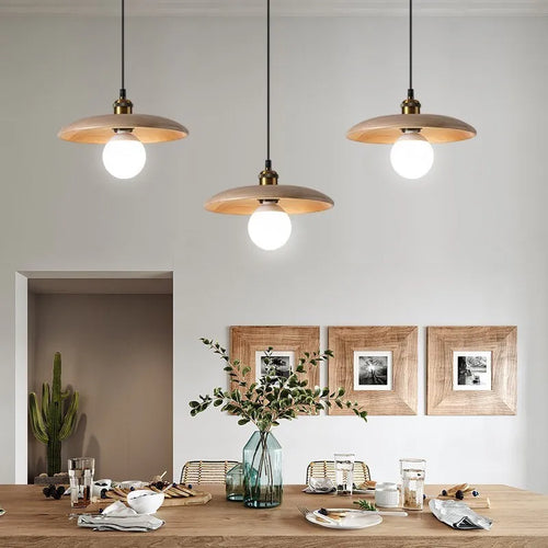 suspension en bois massif pour décoration intérieure moderne