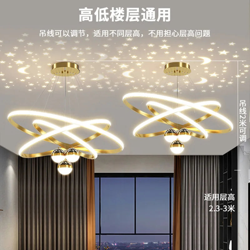 suspension à led étoilée pour un éclairage décoratif intérieur - vue 4 sur 13