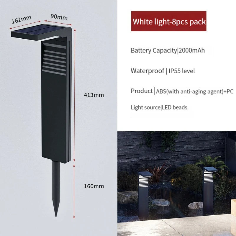 Lampe solaire IP55 étanche extérieur sol pelouse lumières LED Villa jardin paysage lampes debout prise de sol lumière du soleil éclairage - vue 13 sur 13