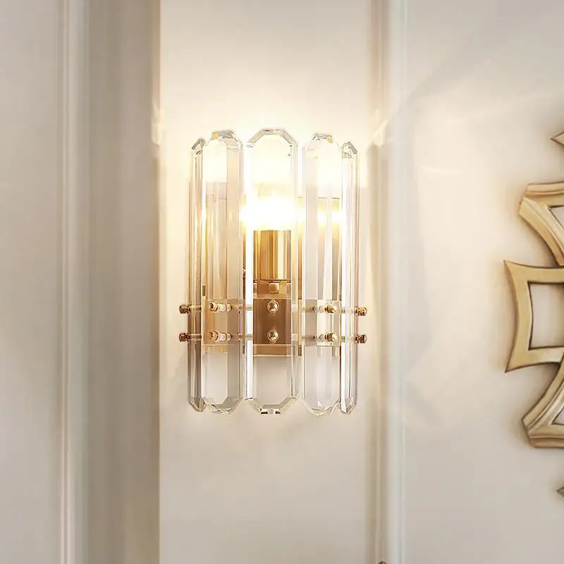 applique murale moderne mini cristal led prisme luminaire