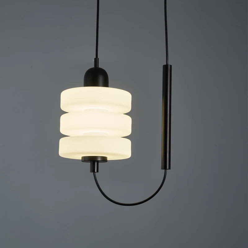 suspension design moderne led en verre câble réglable