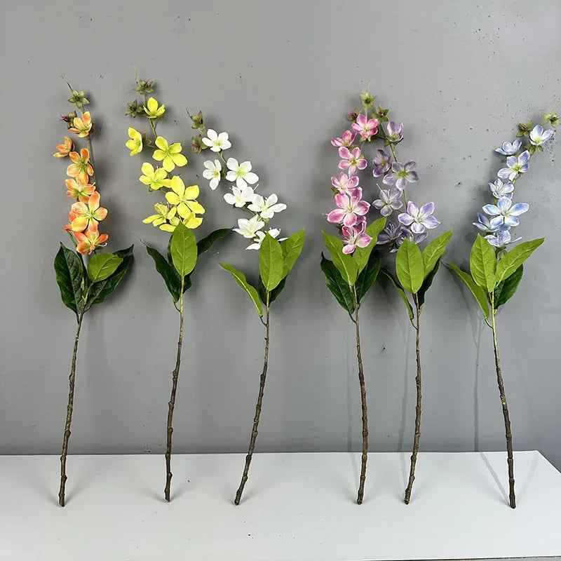 branche de jasmin artificielle en soie pour décoration festive - vue 5 sur 12