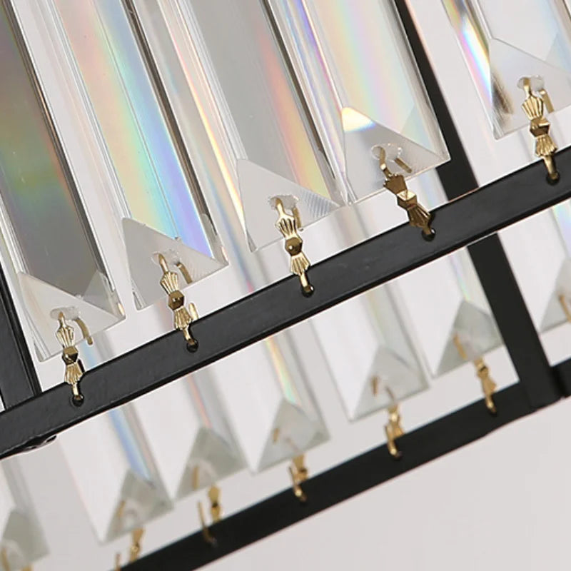 lustre fer cristal style américain moderne - vue 7 sur 8