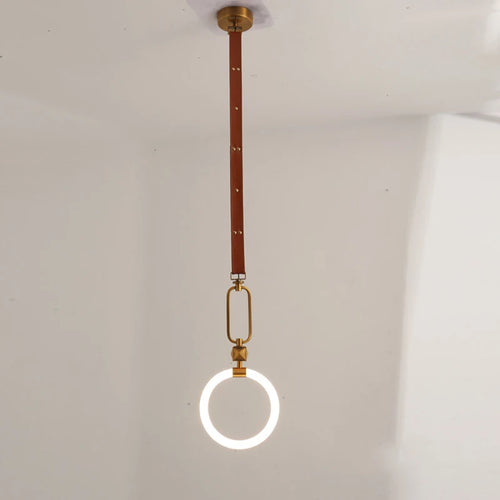 plafonnier à anneau simple design nordique lumineux suspendu intérieur - vue 3 sur 7