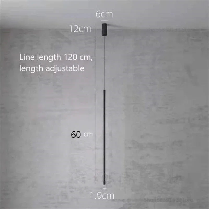 suspension minimalistes nordiques design créatif longue ligne