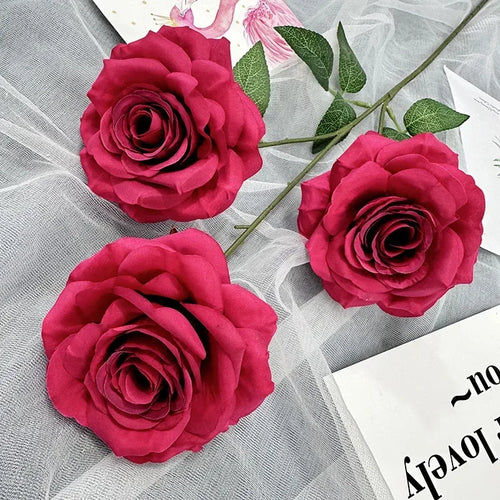décoration florale en soie avec roses et branches pour fêtes - vue 8 sur 14