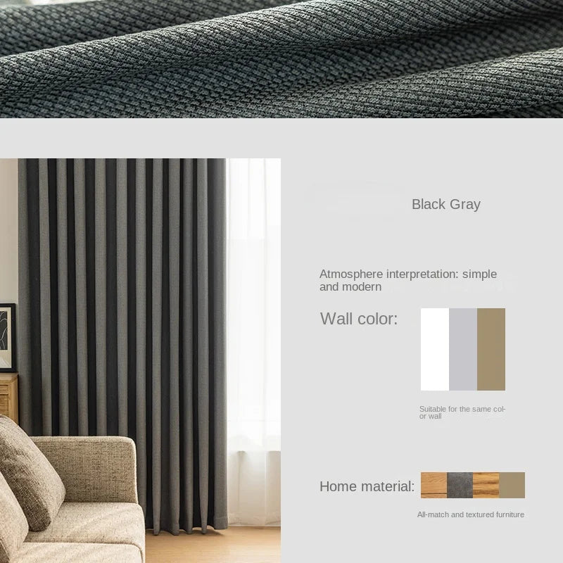 Rideau occultant moderne minimaliste pour salon et chambre - vue 7 sur 18