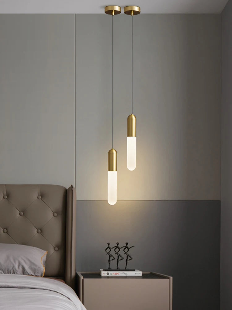 Lustre Cuivre Design Nordique Simple Salon