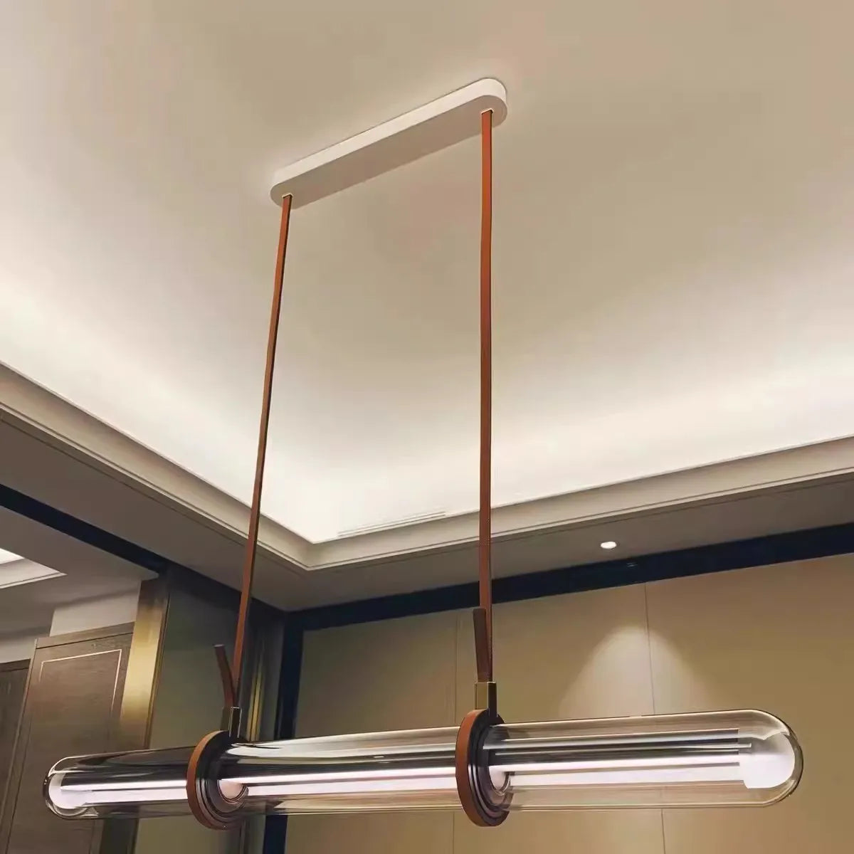 suspension en verre stylée pour bureau et restaurant - vue 6 sur 7