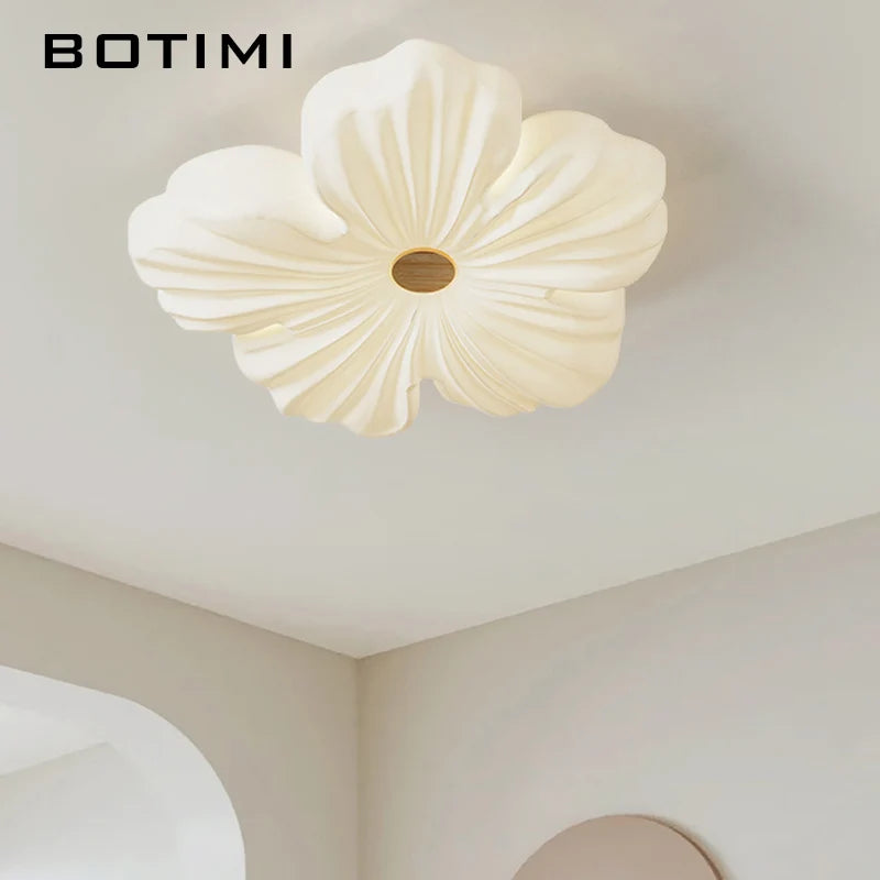 Plafonnier Fleurs Modernes Montage Surface Blanc - vue 7 sur 10