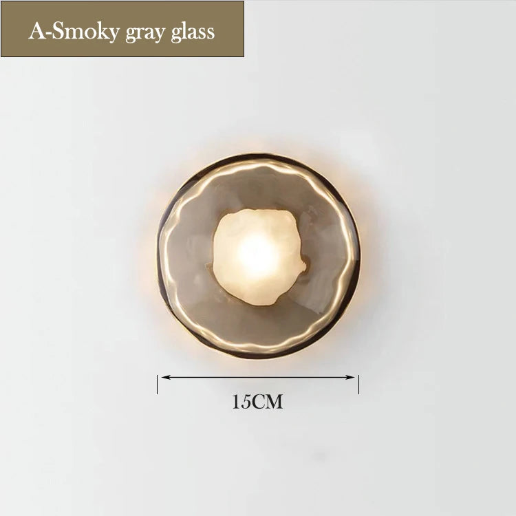 applique murale moderne en verre led minimaliste pour décoration intérieure
