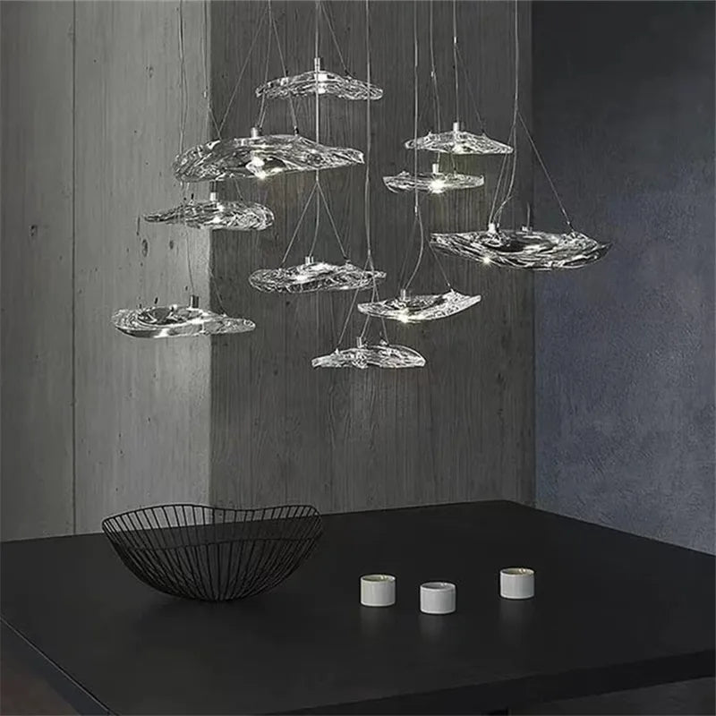 suspension en verre design art déco pour éclairage élégant - vue 3 sur 19