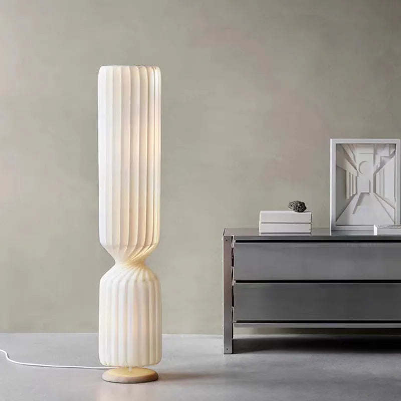 lampadaire plissé nordique en tissu pour décoration intérieure