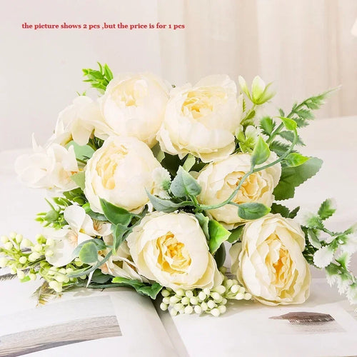 bouquet de pivoines artificielles pour décoration intérieure - vue 13 sur 12