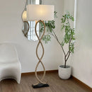 Nordique rétro Wabi Sabi chanvre corde tissu abat-jour lampadaire Led salon décor à la maison chambre canapé coin chevet lampe sur pied