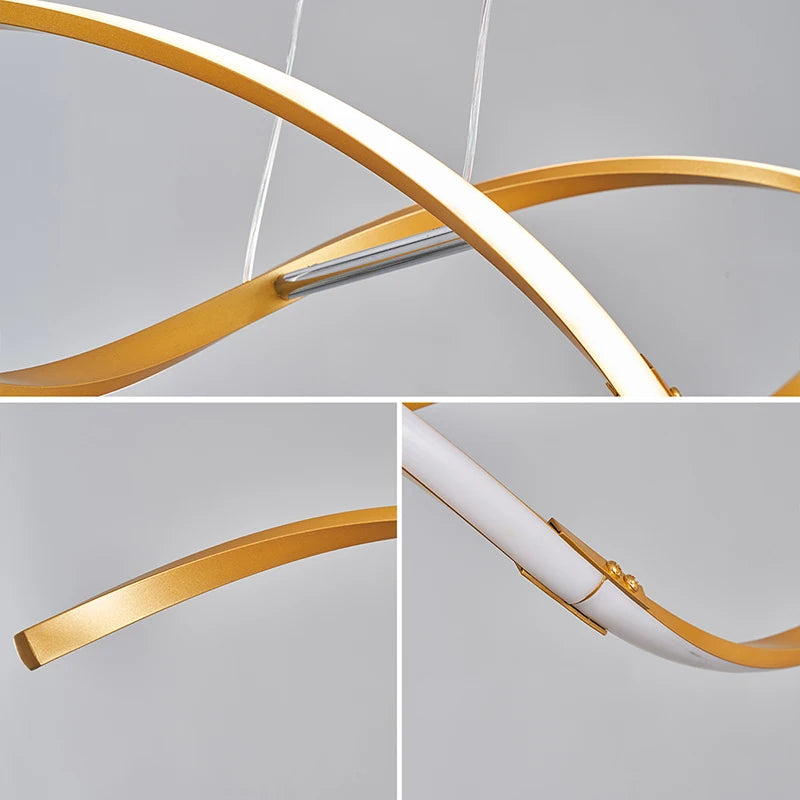 suspension moderne à led pour décoration intérieure élégante