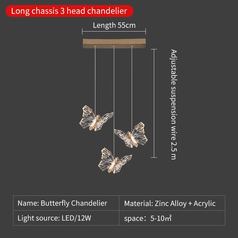 suspension en cristal nordique à led pour décoration moderne - vue 13 sur 18