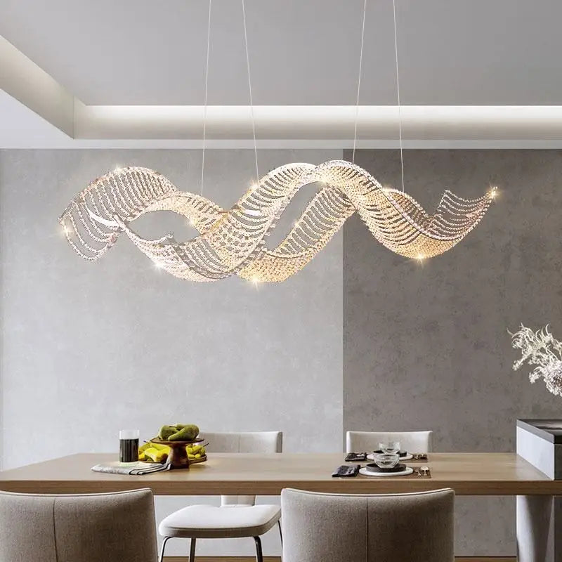 lustre de luxe moderne k9 en cristal suspendu personnalisé - vue 6 sur 9
