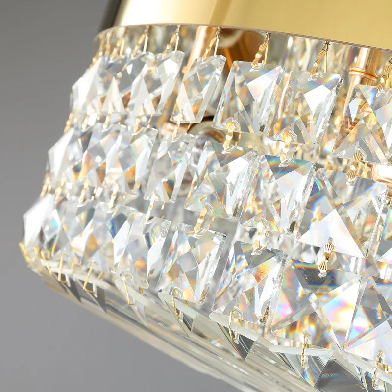 Plafonnier Led suspendu en cristal au design nordique luxueux