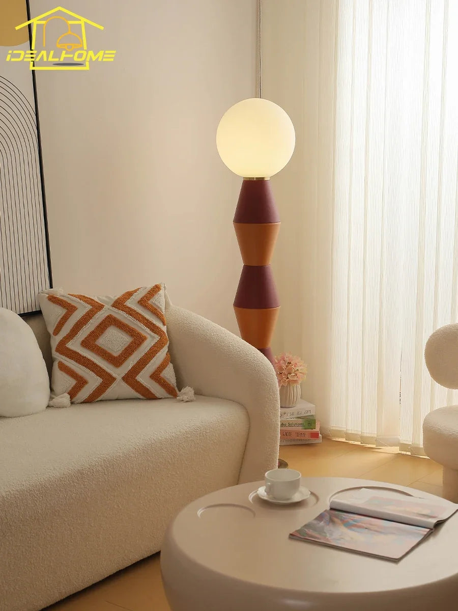 lampadaire moderne en cuir à led pour décoration intérieure - vue 4 sur 10