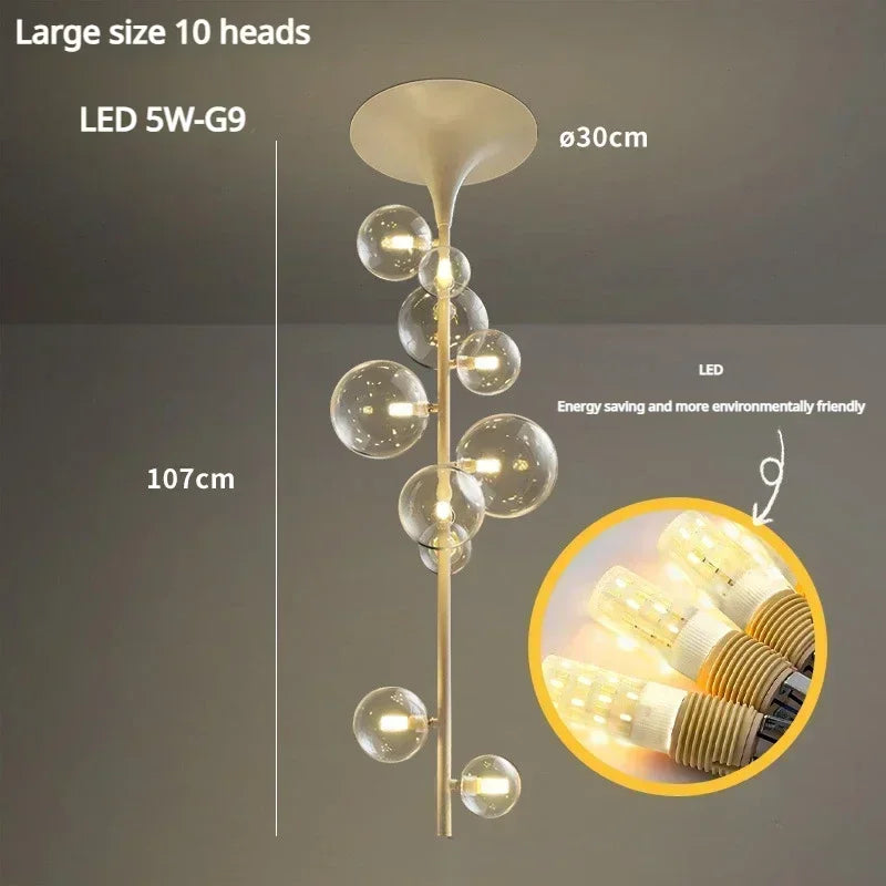 lustre moderne en verre pour une décoration élégante - vue 9 sur 12