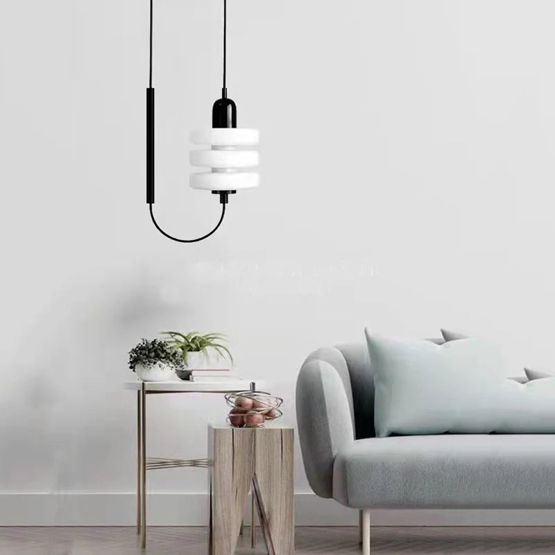 suspension scandinave en verre design minimaliste pour éclairage intérieur - vue 3 sur 7