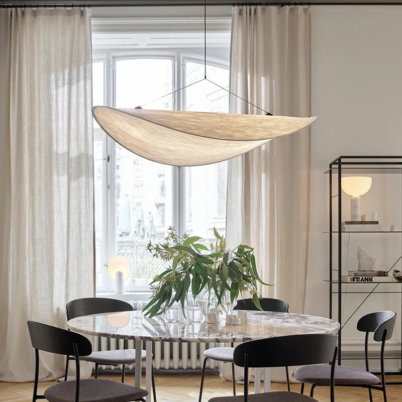 Lustre style soie LED salon salle à manger décoration de la maison chambre Loft - vue 5 sur 13