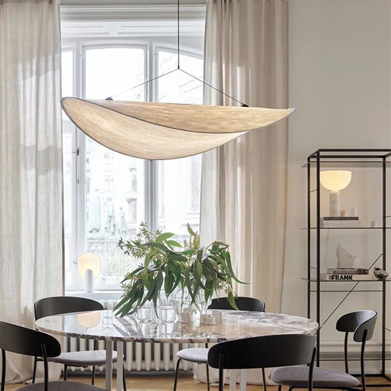 Suspension tendue Suspension Nordic Vertigo LED suspension en soie pour salon chambre à coucher éclairage de meubles minimaliste