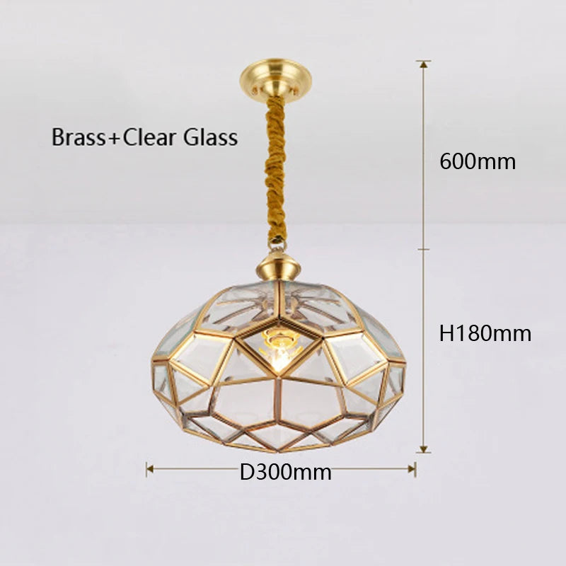 plafonnier en cuivre style américain moderne pour intérieur créatif et simple