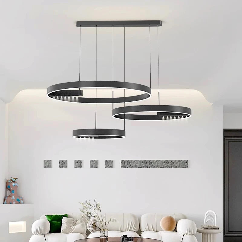 lustre moderne simple led pour éclairage intérieur