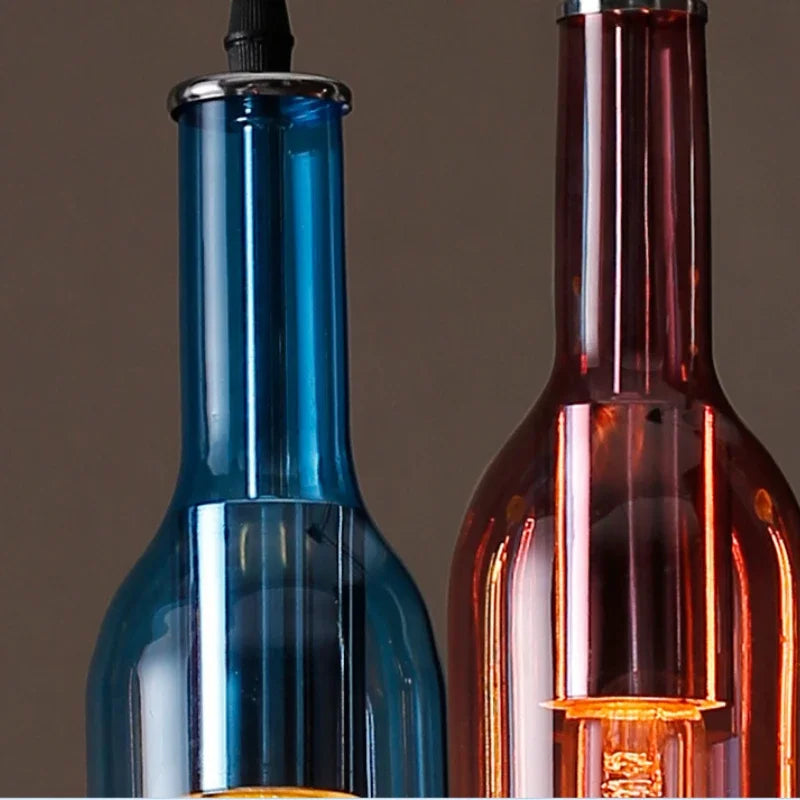 lustre nordique créatif moderne en forme de bouteille de bière