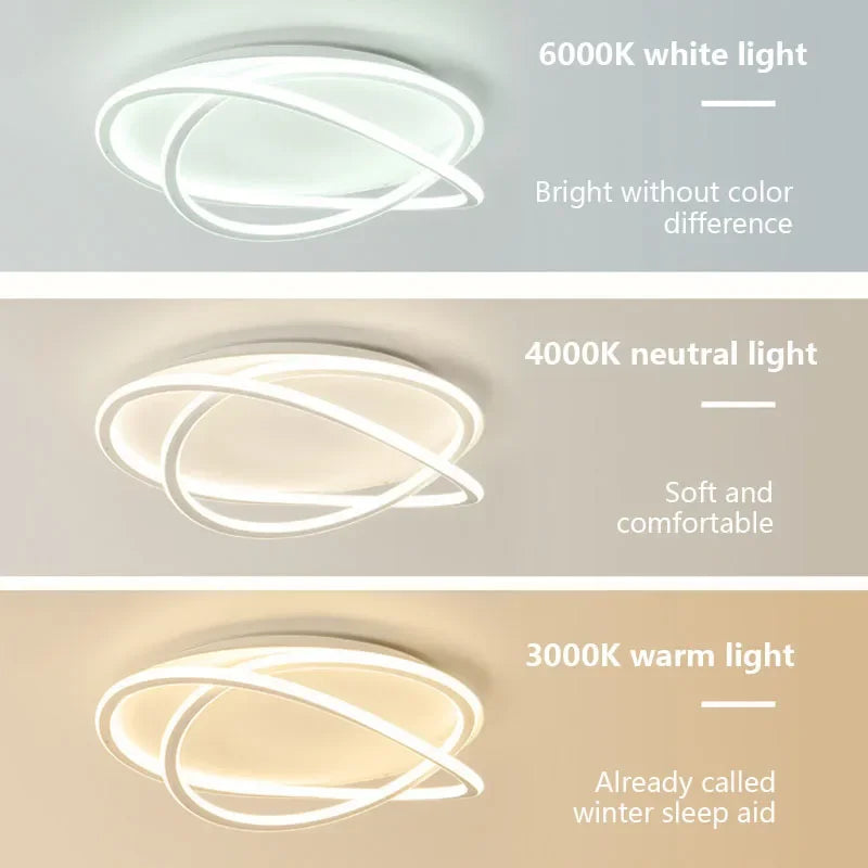 Plafonnier design moderne à leds pour intérieur de maison - vue 4 sur 8