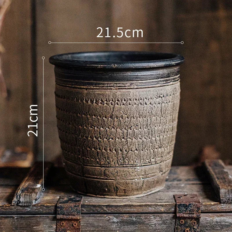 jardinières en poterie rustiques pour décoration intérieure et extérieure - vue 14 sur 25