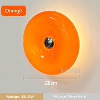 Modern Glass Wall Lamps for Bedside Living Room Stair Hallway Lighting 220V Milky White Glass Sconce Remote Control Optional