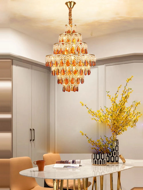 plafonnier led en chrome doré design élégant pour intérieur - vue 7 sur 13