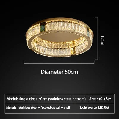 plafonnier en cristal de luxe à led pour décoration intérieure - vue 16 sur 15