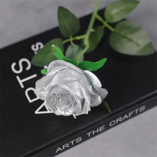 fleurs de roses artificielles en soie pour décorations romantiques - vue 8 sur 13