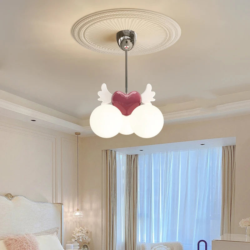 lustre lumière résine angle plafond enfant fille
