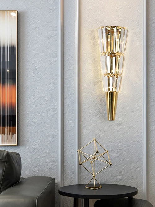 applique murale led en cristal pour décoration moderne et élégante - vue 4 sur 8