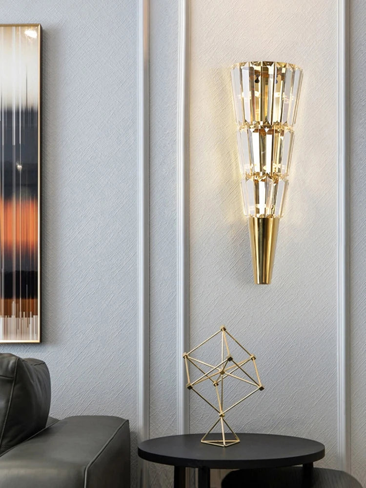 applique murale led en cristal pour décoration moderne et élégante