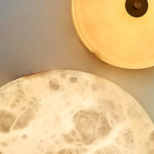 applique ronde en marbre rétro-éclairage pour hôtel - vue 7 sur 9
