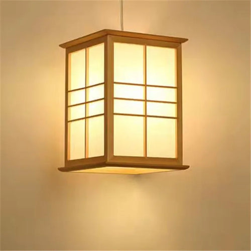 Suspension en bois style japonais décoration artistique
