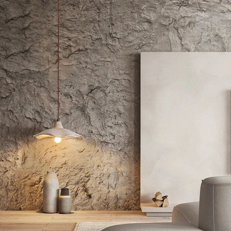 lustre wabi-sabi en ciment pour décoration intérieure et extérieure - vue 5 sur 15