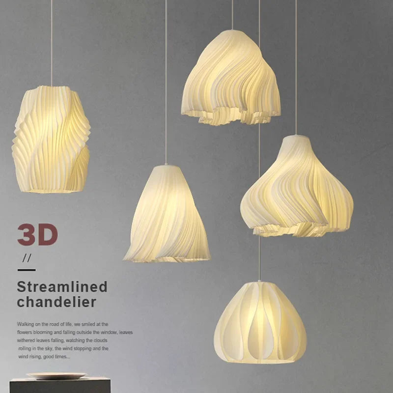 suspension Nordique 3D lumières Art créatif pour salon salle à manger maison cuisine île décor