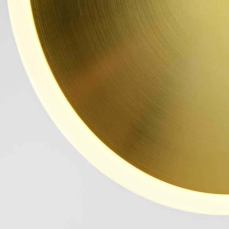 lampe led ronde en métal art déco avec fil réglable - vue 6 sur 12