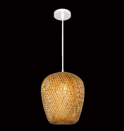 lampes suspendues style chinois tricotées à la main en bambou - vue 13 sur 16