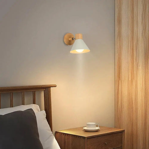 applique murale led en bois style nordique moderne