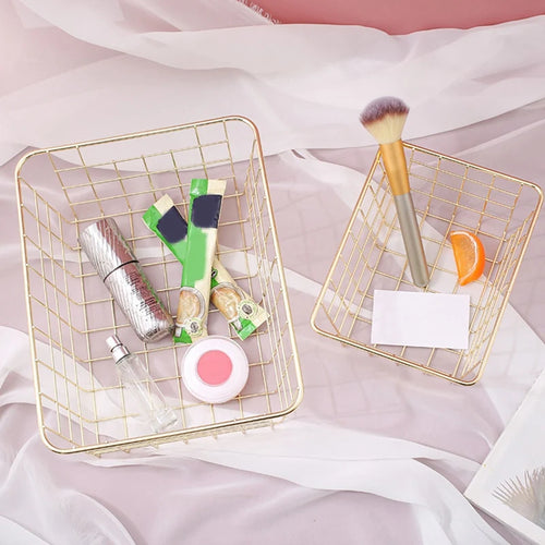 panier en fer pour rangement à la maison et salle de bain - vue 2 sur 6