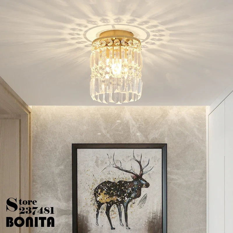 lustre en cristal moderne suspension décorative et brillante - vue 5 sur 14