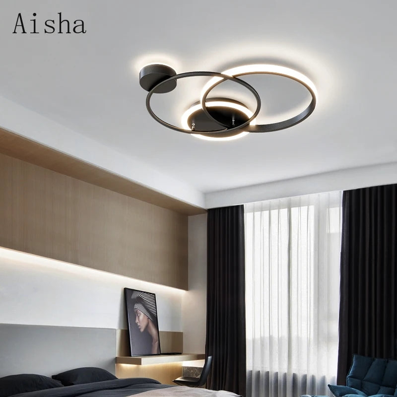 plafonnier led nordique design moderne pour éclairage décoratif - vue 4 sur 7